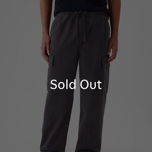 GAP Men's WASHED BLACK Cargo Pants SIZE XL